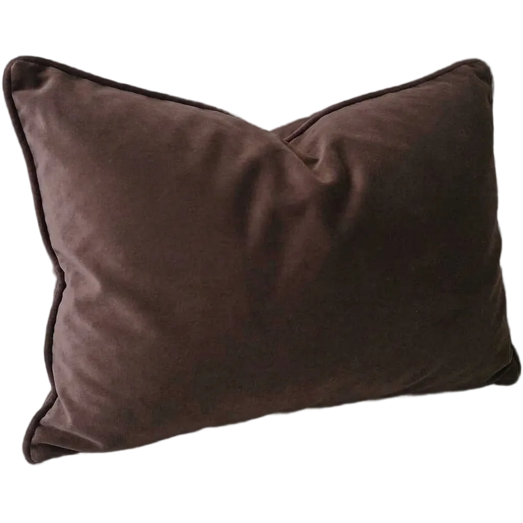 The Boulevard Luxe Velvet 40X60cm Lumbar - Dark Chocolate