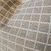 Summer Solace Cushion 55x55cm Lumbar - Earthy Taupe | Ivory Grid