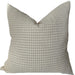 Houndstooth Linen Cotton Cushion 55cm Square  - Natural