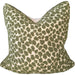 The Fern Tufted Spot Cushion 55cm Square - Moss Green | Cream