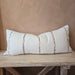 Serene Cushion 40x90cm Long Lumbar - Earthy Brown Striped | Cream White