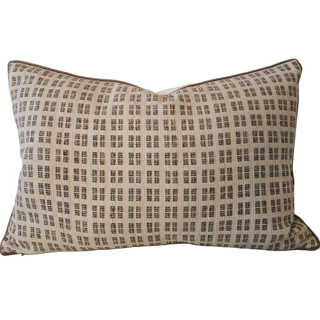 Summer Solace Cushion 40x60cm Lumbar - Earthy Brown Dash | Natural