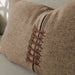 Elara Cushion 40x60cm Lumbar - Dark Clay | Hand Cross-Stitch
