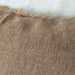 Della Heavyweight Pure Linen Cushion 40x60cm Lumbar - Rust Dark Mocha Fringe