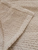 Bella Linen Cotton Waffle Texture Soft Massive Throw Bedcover 150cm x 230cm - Natural