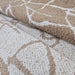 Chinoiserie Reversable Jacquard Massive Throw Bedcover 140cm x 220cm - Abstract Brown