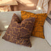 Serene Cushion 55cm Square - Bright Orange | Abstract Black