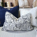 Hazelhurst Linen Feather Filled 60cm Square - Navy Blue