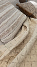 Lagoon Linen Cotton Quilted Bed Cover Massive Blanket Coverlet 230cm x 250cm - Natural