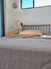 RESTOCK MID JUNE - Sahara Linen Cotton Quilted Bed Cover Massive Blanket Coverlet Set 240cm x 260cm +2 Pillowcases - Oatmeal