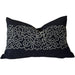 Blakely Cushion 40x60cm Lumbar | Black with White Grey Embroidery