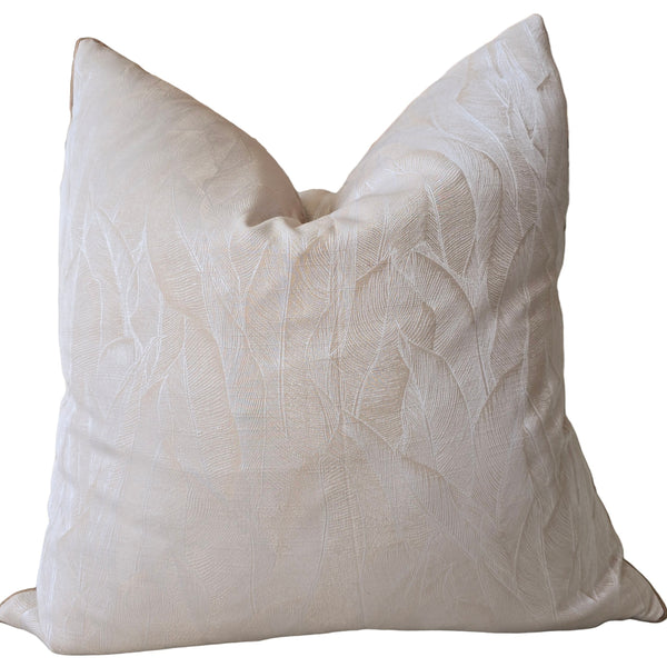 Metallic Cushion 55cm Square - Leaf