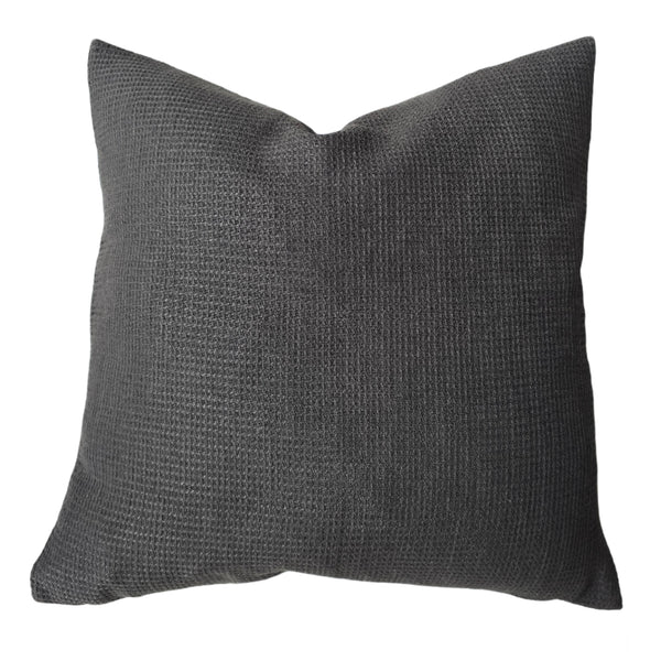 Dariana Linen Blend Cushion 50cm Square - Charcoal