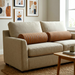 PREORER MID MAY | Arden Linen Cotton Cushion Bolster 60cm Length - Terracotta | Earthy Brown