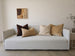 Fontainebleau Cotton Velvet & French Linen Two Sided Cushion 40x60cm Lumbar - Warm Vanilla