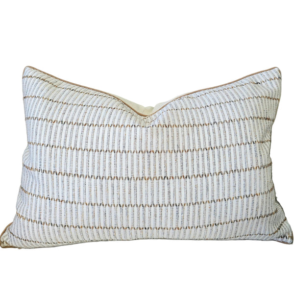 Brandi Cushion 40x60cm Lumbar - Ivory | Brown