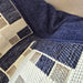 Serene Cushion 55cm Square - Geometric Dark Navy | Natural