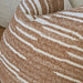 Shizen Stripe Cushion 55cm Square - Amber Walnut | Off White