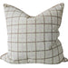 Maeve Cushion 55cm Square - Chocolate Brown | Soft Mauve Lavender Grid
