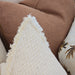 Danica Linen Cotton Woven Cushion 55cm Square - White | Ivory