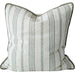 Mingarri Stripe Cushion 55cm Square - Sage Green | Cream White