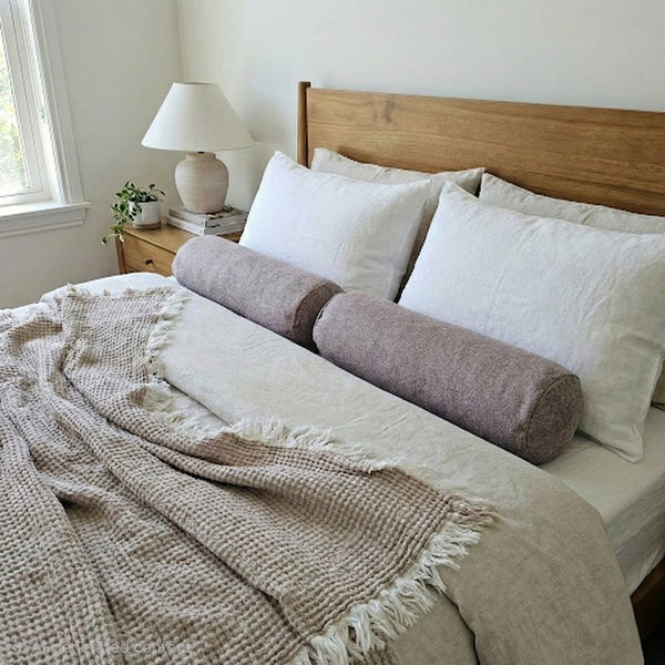 Riley Cushion Bolster 60cm Length - Dusty Mauve