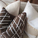 Erica Cushion 55cm Square - Brown | White | Black
