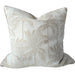 Coastal Palm Jacquard Cushion  55cm Square - Ivory Base with Beige Pattern