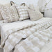 Isla Jacquard Linen Cotton Massive Bedcover Blanket 200x230cm - Natural | Off White