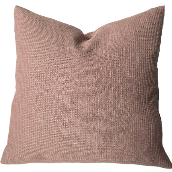 Dariana Linen Blend Cushion 60cm Square - Rosewood