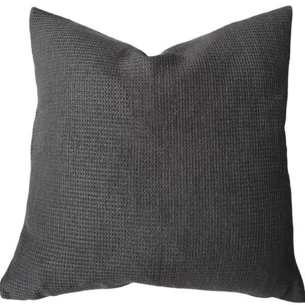 Dariana Linen Blend Cushion 60cm Square - Charcoal