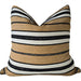 Ada Cushion 55cm Square - Black | Sandstone Striped