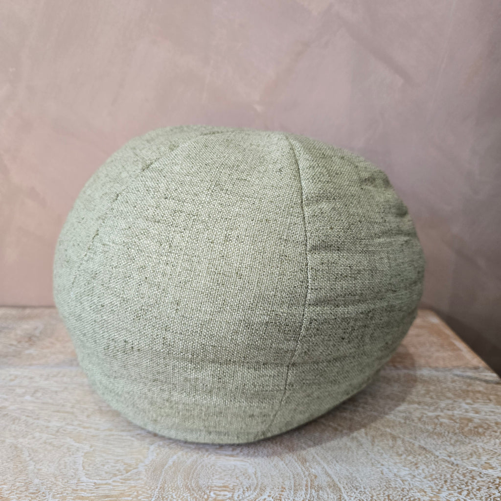 Zoe Linen Blend Texture Round 30cm Diameter | Sage Green