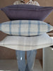 Dylan Linen Cushion 55cm Square - Plaid Blue