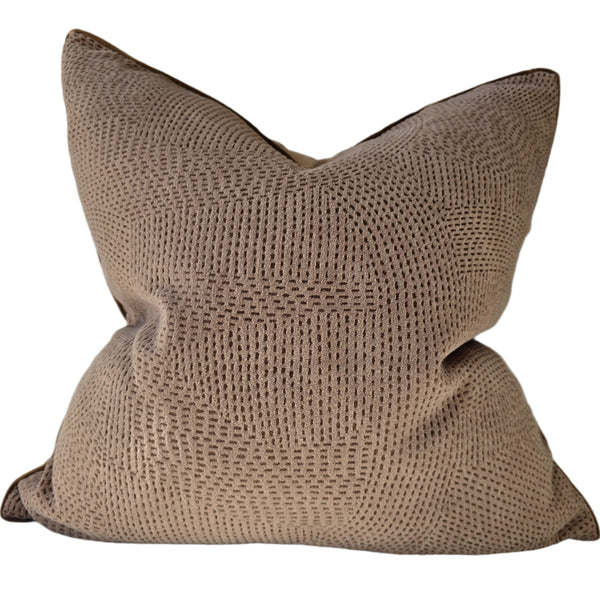 Ada Cushion 55cm square - Dotted Brown