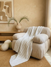 Brandi Cushion 55cm Square - Ivory | Brown