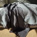Aiyana Muslin Cotton Reversible Throw Blanket 150x200cm - Charcoal