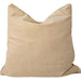 Beige pillow on a sofa with a neutral background