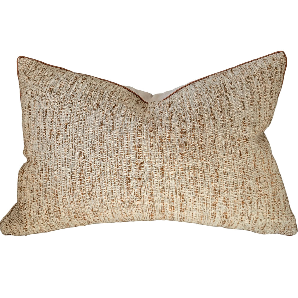 Ruth Woven Tweed Cushion 40x60cm Lumbar - Oatmeal | Spice