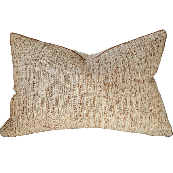 Ruth Woven Tweed Cushion 40x60cm Lumbar - Oatmeal | Spice