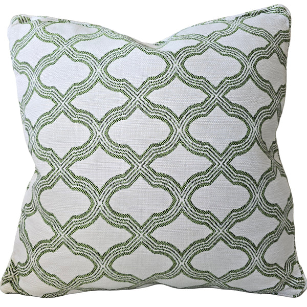 Monet Solution Dyed Eco-Friendly Outdoor Cushion 55cm Square Polyester Filled - Green