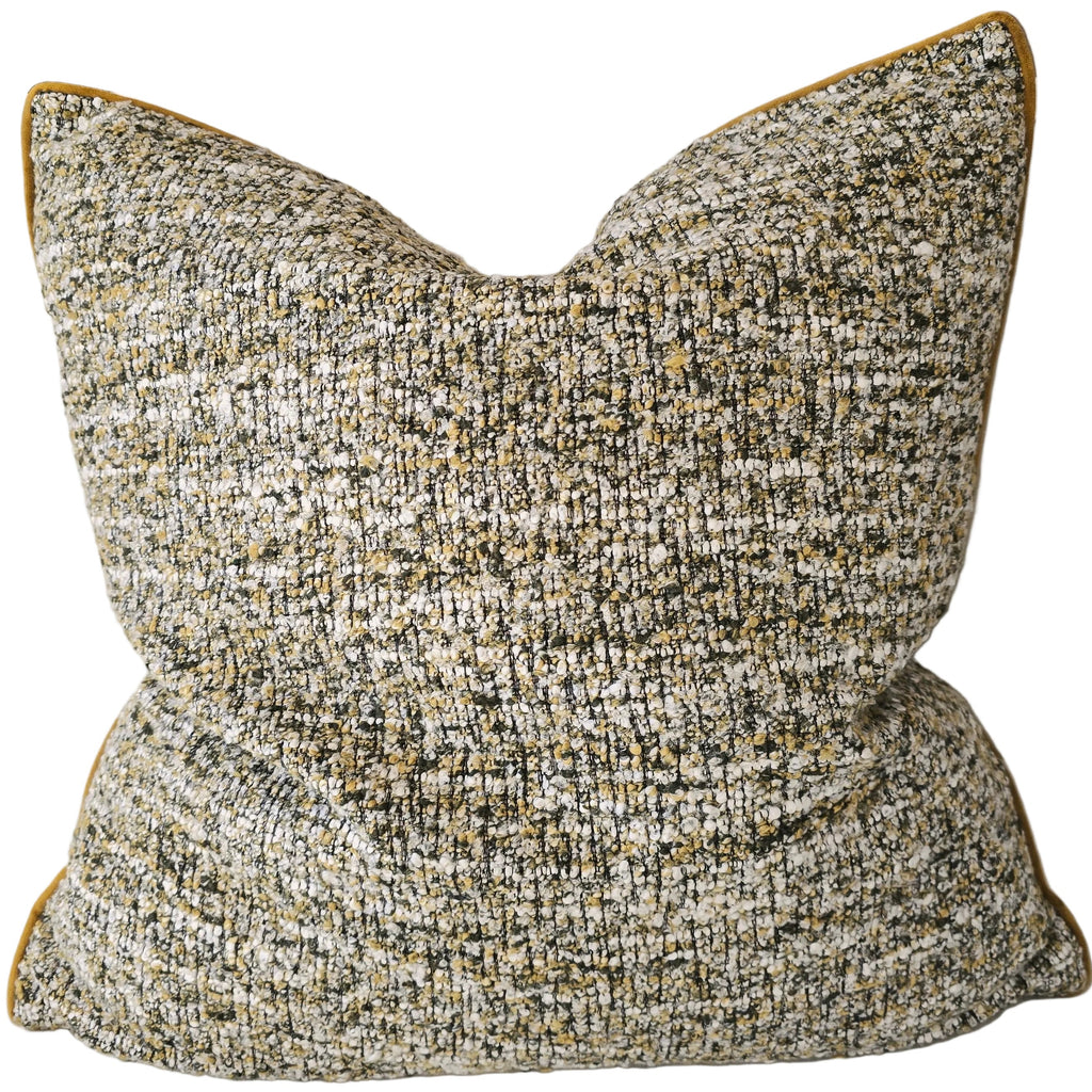 Kianna Cushion 55cm Square - Moss Green | Mustard Yellow