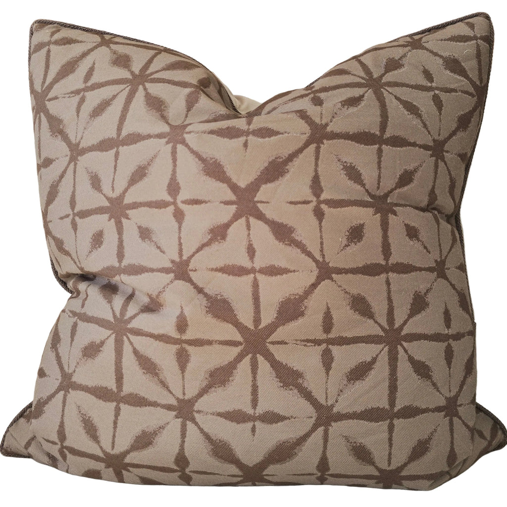 Mateo Cushion 55cm Square - Cream | Mocha Brown
