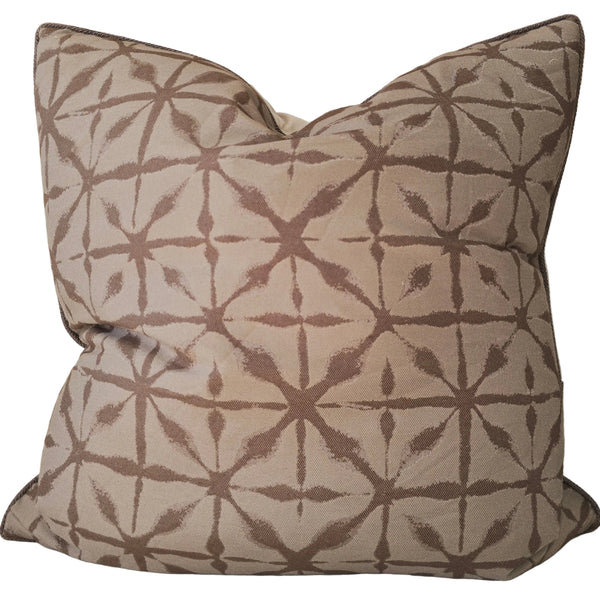 Mateo Cushion 55cm Square - Cream | Mocha Brown
