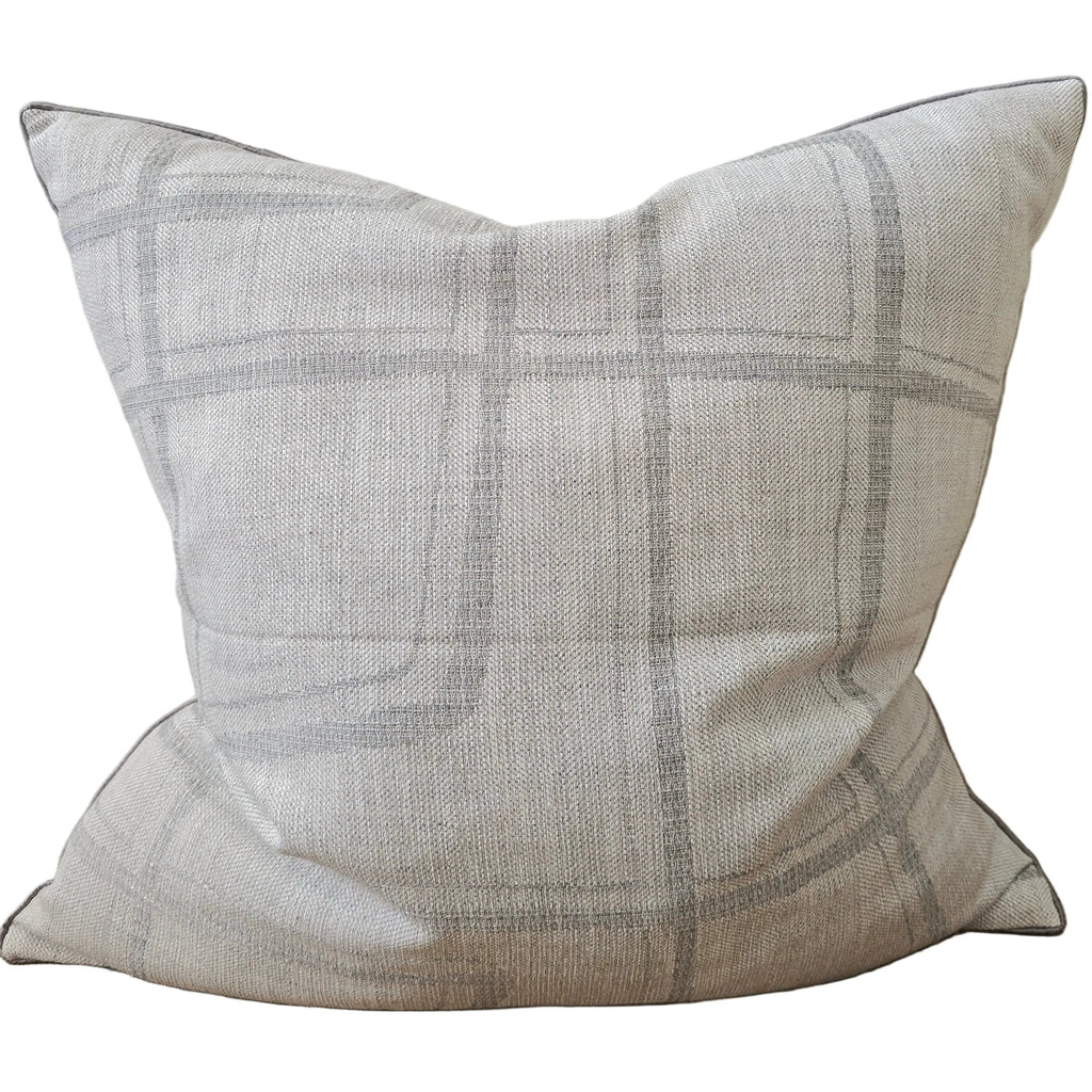 Tara Abstract Cushion 55cm Square - Light Grey | Off White