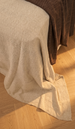 Libbie Linen Blend Massive & Grand Size Bedcover - Natural