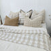 Isla Jacquard Linen Cotton Massive Bedcover Blanket 200x230cm - Natural | Off White