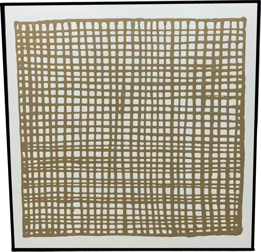H078 Black Framed Full Hand Painted Artwork  100 cm x 100 cm