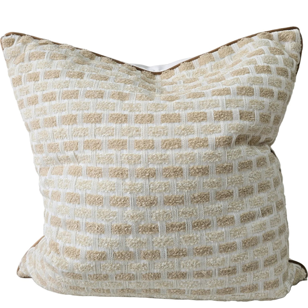 Lattice Cushion 55cm Square - Warm Camel