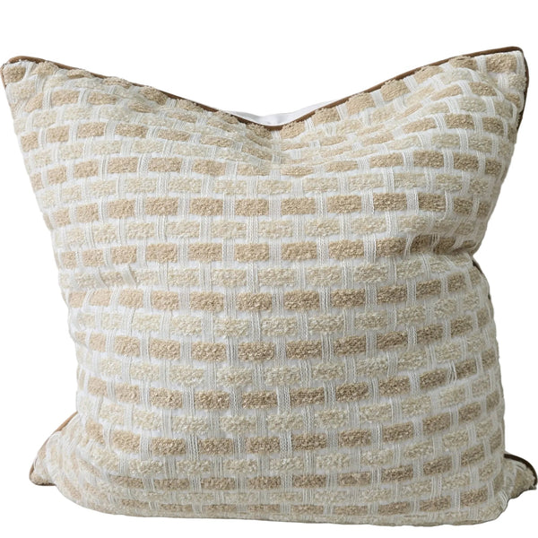 Lattice Cushion 55cm Square - Warm Camel